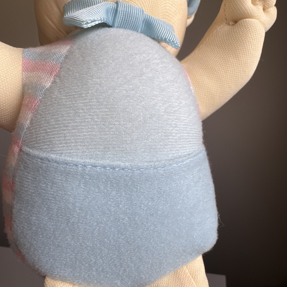 Vtg 1985 Cabbage Patch Kids Bunny Bee Xavier Roberts Blue Plush Pouch 13" - Picture 9 of 16